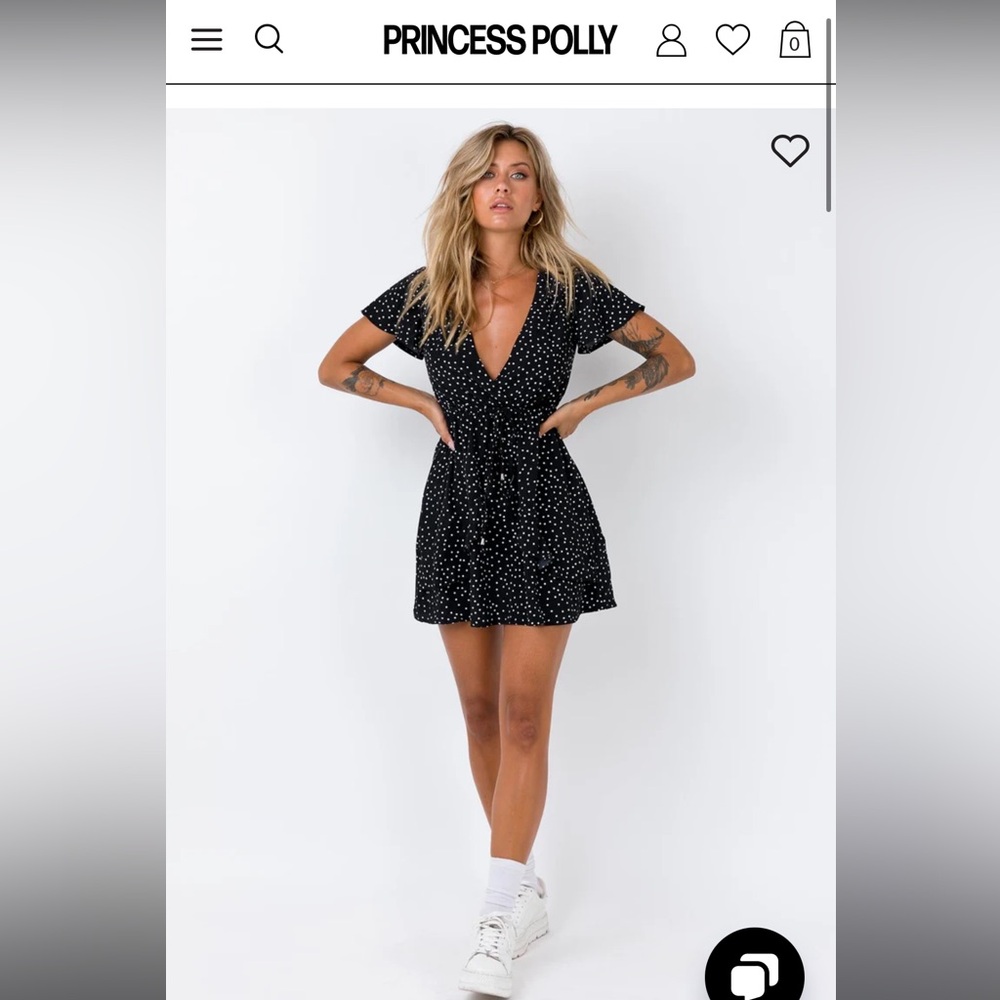 Princess Polly Black and White Polka Dot Dress